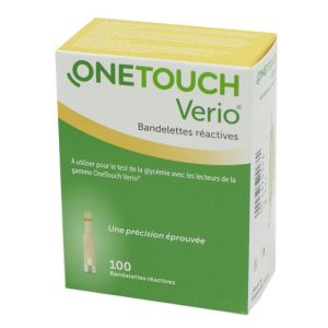 ONETOUCH VERIO Bandelettes Réactives Bte/2x 50 - Pour Lecteurs Verio, Verio IQ, Verio Pro