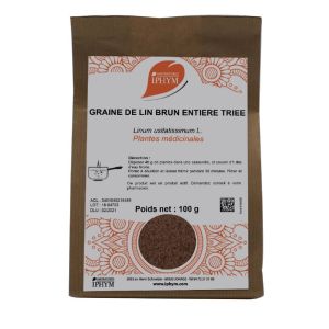 GRAINE LIN TRIEE Graine Entière - Plantes Médicinales pour Infusion  - Sachet/100g - IPHYM SANTE