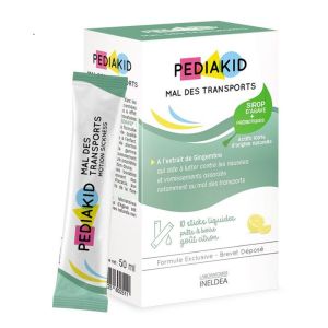 PEDIAKID Mal des Transports 10 Sticks à Boire - Sirop d' Agave + Prébiotiques