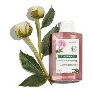KLORANE à la PIVOINE Bio 200ml - Shampooing Apaisant Cuirs Chevelus Irrités - Fl/200 ml