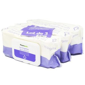 PHARMACTIV Lot de 3  Lingettes de Toilette Bébé