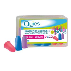 QUIES Protection Auditive en Mousse Confort - Couleur DISCO - Bte/3 Paires