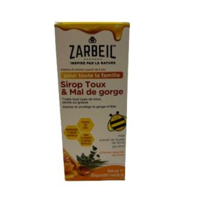 JOHNSON & JOHNSON - Zarbeil - Sirop toux & Mal de gorge - 150 ml - 3574661731223