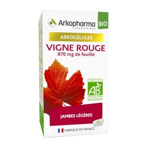 ARKOGELULES BIO Vigne Rouge 870mg de Feuille Bte/45 - Circulation Sanguine, Jambes Légères