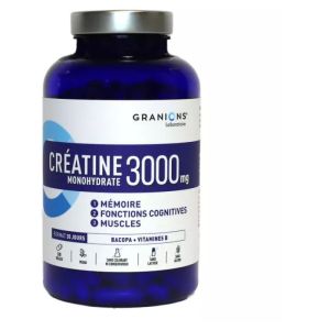 Granions créatine Monohydrate 3000 mg 180 gélules