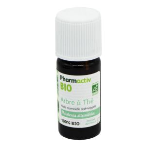 PHARMACTIV BIO Arbre à Thé (Tea Tree) Huile Essentielle 10ml - 100% Pure et Naturelle