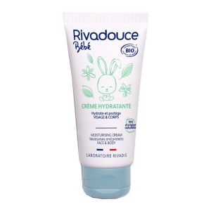 RIVADOUCE BEBE BIO Crème Hydratante 50ml - Peau Sèche Visage et Corps du Nourrisson