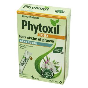 PHYTOXIL Sachets Toux sèche et grasse sans Sucre  - B/12