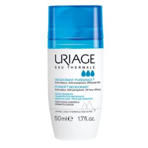 URIAGE Déodorant Puissance 3 50ml - Transpiration Importante des Aisselles - Toutes Peaux