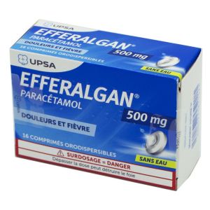 Efferalgan 500 mg, 16 comprimés orodispersibles