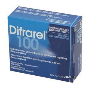 Difrarel 100 mg, 60 comprimés enrobés  - Grand modèle