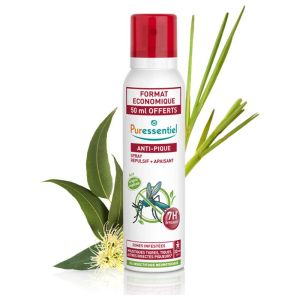 PURESSENTIEL ANTI-PIQUE Spray Répulsif et Apaisant 200ml - Zones Infestées