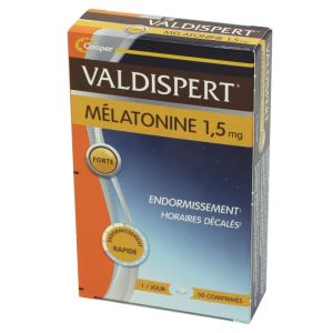 VALDISPERT MELATONINE 1.5 mg Endormissement et Horaires Décalés - 50 Comprimés à Avaler