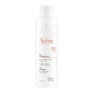 AVENE Lait Démaquillant 200ml - Visage et Yeux - Peaux Sensibles Sèches