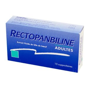 Rectopanbiline Adultes, 10 suppositoires