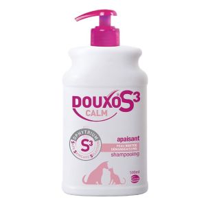 DOUXO CALM S3 Shampooing Chat Chien 500ml - Peaux Sensibles, Irritées, Démangeaisons