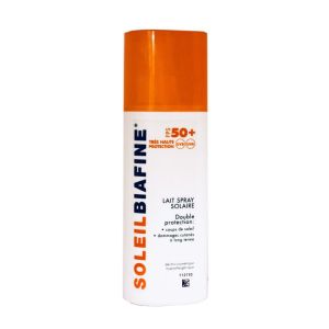 SOLEILBIAFINE Lait Spray Solaire FPS50 Très Haute Protection UVA/UVB pour Peaux très Claires, Claire