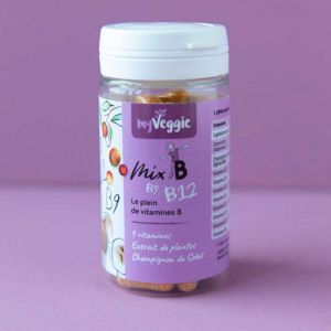 MyVeggie MIX B 60 Gélules - Complément Alimentaire Végans - Fatigue, Défenses Immunitaires
