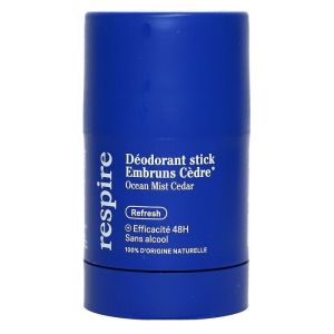 RESPIRE - Refresh deodorant stick embruns cèdre 48h sans alcool 50g