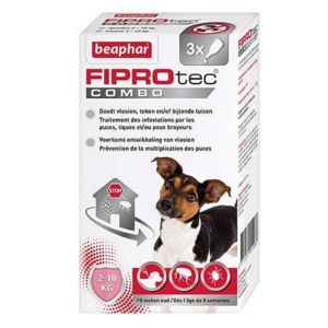 Beaphar - FIPROTEC COMBO Chien Moyen 10 à 20kg 3x 1.34ml - Spot On  Antiparasitaire - 8711231151073