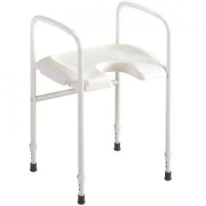 Tabouret de Douche ALIZE avec Accoudoirs Fixes et Découpe Intime - A0112758 - 1 Unité - ALCURA INVAC