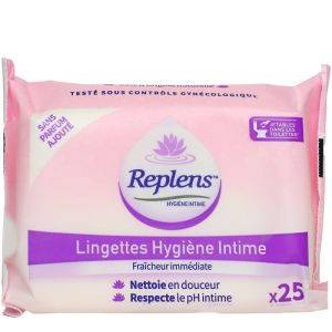 Replens 25 lingettes intimes