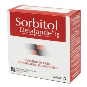 Sorbitol Delalande 5 g, poudre pour solution buvable - 20 sachets 5 g