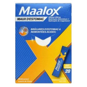 Maalox Citron, suspension buvable - 20 sachets