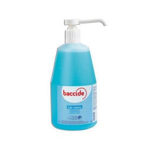Baccide Gel Mains 1 Litre Parfum Classique - Gel Mains Hydroalcoolique sans Rinçage - Anti Bactérien