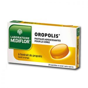OROPOLIS PASTILLES ORANGE à base de propolis - Bte/20 - MEDIFLOR
