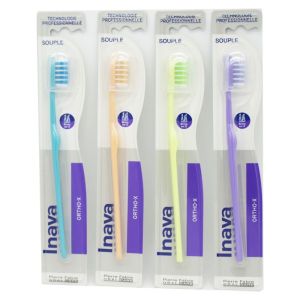 INAVA ORTHO-X Brosse à Dents Orthodontique Souple 20/100 - 1 Unité