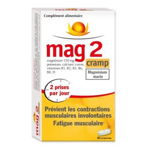 MAG 2 Cramp Magnésium Marin - Contractions Musculaires Involontaires, Fatigue Musculaire - 60 Cp