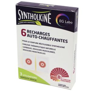 SYNTHOLKINE 6 Recharges Auto-Chauffantes pour Ceinture Syntholkiné