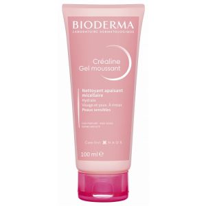 BIODERMA Créaline Gel Moussant 100ml - Nettoyant Micellaire Apaisant Hydratant - Peaux Sensibles