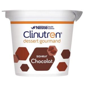 CLINUTREN DESSERT GOURMAND Chocolat - Complément nutritionnel 300 Kcal - Avec Lactose - Lot de 4 - P