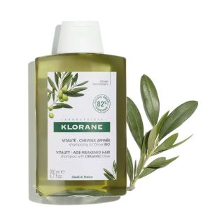 KLORANE OLIVIER BIO 200ml - Shampooing à l' Olivier BIO - Cheveux affinés, Vitalité