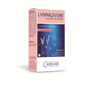 LYOPHILEVURE Complément Alimentaire à Base de Levure de Bière 100% Naturelle - 30 Sachets