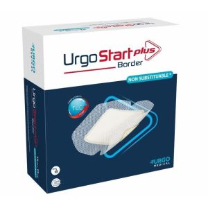 URGOSTART BORDER 17 x 20 cm - Bte/16 - Pansement Hydrocellulaire Adhésif avec Matrice TLC NOSF