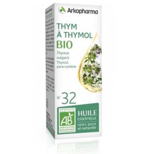 ARKOESSENTIEL BIO Thym à Thymol n°32 - Fl/5ml - Huile Essentielle 100% Pure et Naturelle