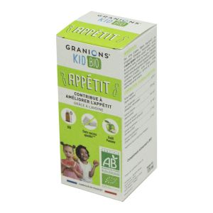 GRANIONS KID BIO Appétit Solution Buvable 125ml - Contribue à Améliorer l' Appétit grâce à l' Avoine