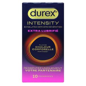 Durex Intensity chaleur corporelle partagée 10 préservatifs sans latex