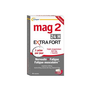 MAG 2 Extra Fort 24H 45 Comprimés - Nervosité, Fatigue Générale, Fatigue Musculaire