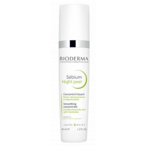 BIODERMA Sébium Night Peel 40ml - Soin de Nuit Concentré Lissant - Peaux Mixtes à Grasses