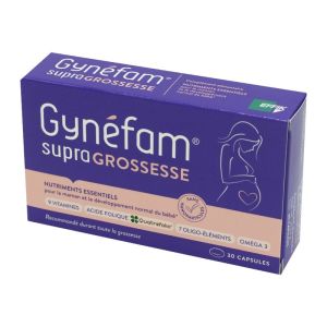 GYNEFAM Supra Grossesse 30 Capsules - Nutriments Essentiels pour Maman et Bébé