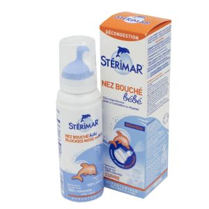 STERIMAR  BEBE Nez Bouché Dès 3 Mois 100ml - Contre le Développement des Bactéries, Hypertonique