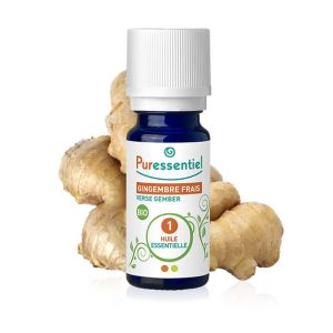 PURESSENTIEL BIO Gingembre Frais 5ml - Huile Essentielle Zingiber officinale