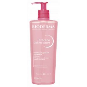 BIODERMA Créaline Gel Moussant 500ml - Nettoyant Micellaire Apaisant Hydratant - Peaux Sensibles