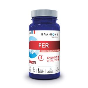 GRANIONS PILULIERS Fer 60 Gélules Végétales - Energie, Vitalité