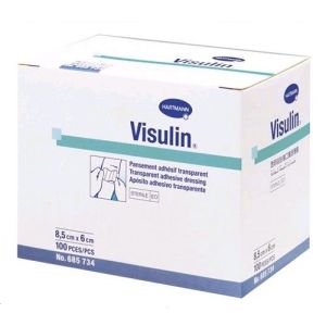 VISULIN 26 x 15 cm - Pansement Film Adhésif Transparent Stérile - Plaie Sèche, Fixation - Bte/50