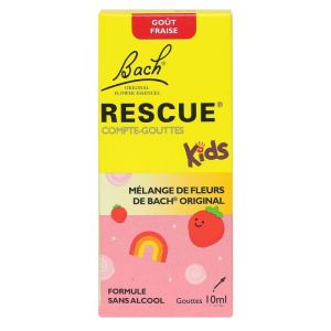 Rescue Bach Kids compte-gouttes sans alcool goût fraise 10ml - 5000488304398